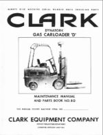 Clark Dynatork Gas Carloader D Forklift Parts Manual (No. 8D)