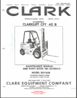 Clark Clarklift CFY40B Forklift Parts Manual (GX108A2)