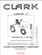 Clark Clarktor E Parts Manual (X138E)