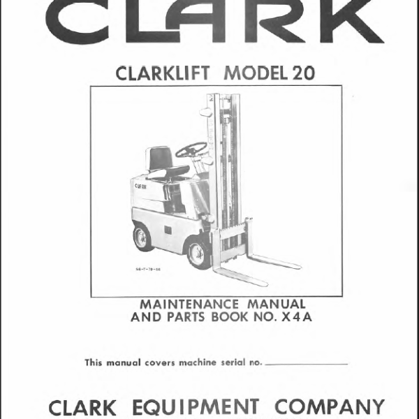 Clark Clarklift 60B Forklift Parts Manual (GX134B)