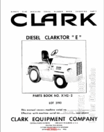 Clark Diesel Clarktor E Parts Manual (X142-2)