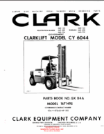 Clark Clarklift CY6044 Forklift Parts Manual (1671495_CY6044)