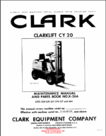 Clark Clarklift CY20 Forklift Parts Manual (X26A)