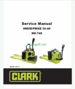 Clark HWXE, PWXE 30-40 Pallet Truck Service Manual (SM748)