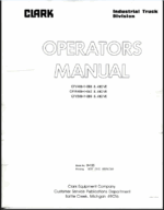 Clark CFY40B, CFYR50B, CFY50B Forklift Operators Manual (O-125)