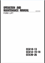 Clark CER10, CER13, CER14, CER15, CER18, CER20, CER25 Forklift Operator and Maintenance Manual (OM-694)