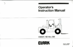 Clark C500(Y) 160 thru 300 Forklift Operators Manual (OI-338)