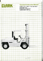 Clark C500Y110, C500Y135, C500Y155 D Gas and LPG Forklift Operators Manual (OI-534)