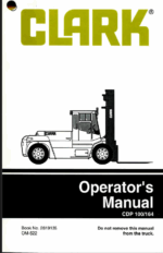 Clark CDP100, CDP164 Forklift Operators Manual (OM-622)