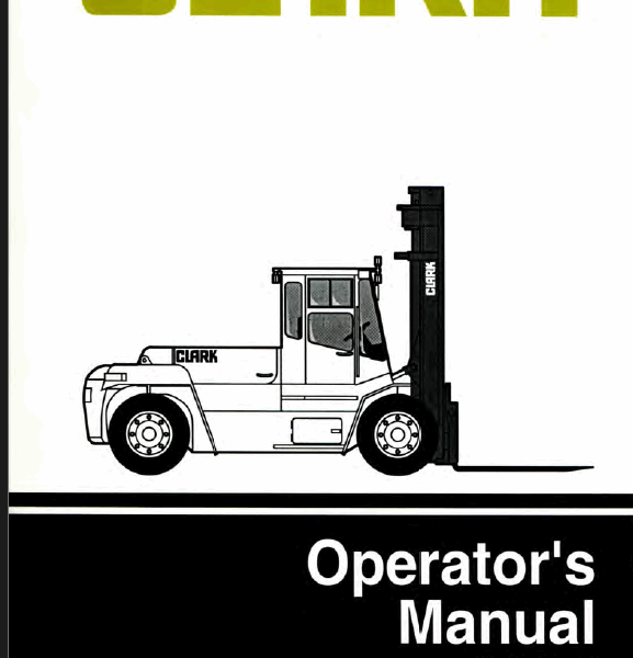 Clark CDP100, CDP164 Forklift Operators Manual (OM-622)