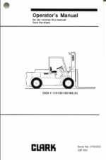 Clark C500Y110, C500Y135, C500Y155, C500Y165 D Forklift Operators Manual (OM-591)