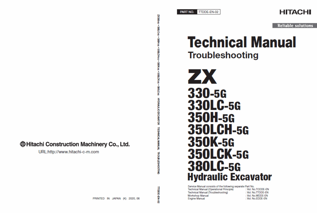ZX330-5G330LC-5G350H-5G350LCH-5G350K-5G350LCK-5G380LC-5G Technical Manual (Troubleshooting)