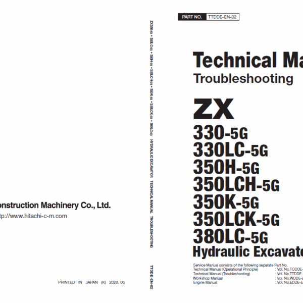 ZX330-5G330LC-5G350H-5G350LCH-5G350K-5G350LCK-5G380LC-5G Technical Manual (Troubleshooting)