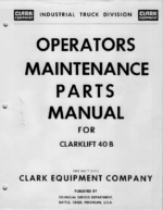 Clark Clarklift 40B Forklift Operator and Maintenance Manual (O-213)