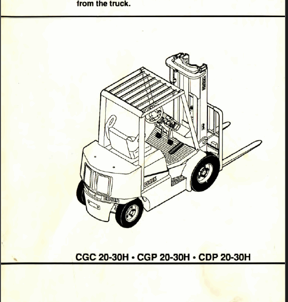 Clark CGC20-30H, CGP20-30H, CDP20-30H Forklift Operators Manual (OM-602)