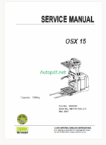 Clark OSX15 Forklift Service Manual (SM844)