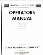 Clark CH60, CH70, CH80, CHY60, CHY70, CHY80, CF60, CF70, CF80, CFY60, CFY70, CFY80 Forklift Operators Manual (O-131-1)