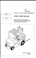 Clark CGP, CDP 20-30 Forklift Operators Manual (OM-610)