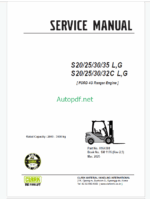 Clark S20, S25, S30, S35 L, G and S20, S25, S30, S32C L, G Ford 4G Ranger Engine Forklift Service Manual (SM1176)