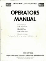 Clark CY60, CY70, CY80, CFY60, CFY70, CFY80, C60, C70, C80, CH60, CH70, CH80, CHY60, CHY70, CHY80 Forklift Operators Manual (O-126)