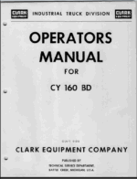 Clark CY160 BD Forklift Operators Manual (O-215)