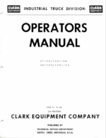 Clark CY100, CY120, CY140, CHY100, CHY120, CHY140 Forklift Operators Manual (O-153)