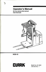 Clark NOS15 Order Picker Operators Manual (OM-613)