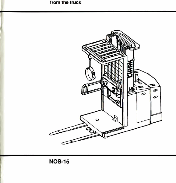 Clark NOS15 Order Picker Operators Manual (OM-613)