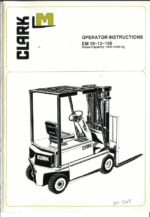 Clark EM10, EM12, EM15S Forklift Operators Manual (OI-507)