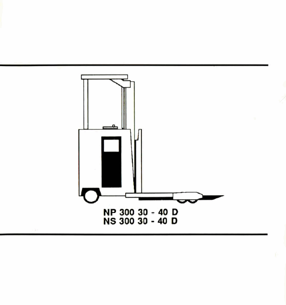 Clark NP300-30, NP300-40D, NS300-30, NS300-40D Forklift Operators Manual (OM-550)