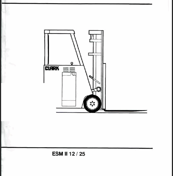 Clark ESM-2 12, ESM-2 25 Forklift Operators Manual (OM-596)