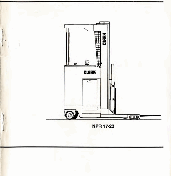 Clark NPR17, NPR20 Forklift Operators Manual (OM-587)