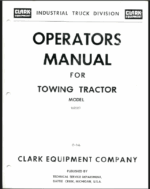 Clark O146 Towing Tractor Operators Manual (O-146) (1623351)
