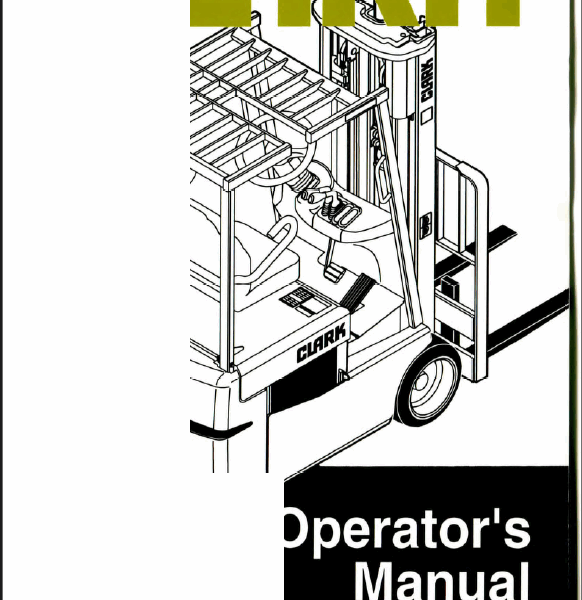 Clark TGM 12-25 Forklift Operators Manual (OM-616)