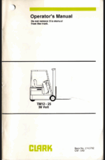 Clark TM12-25 36 Volt Forklift Operators Manual (OM-540)