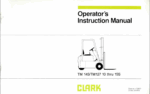 Clark TM145, TM127 10 thru 15S Forklift Operators Manual (OI-500)