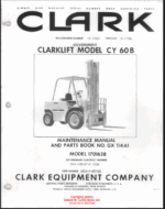 Clark Clarklift CY60B Forklift Parts Manual (GX114A1)