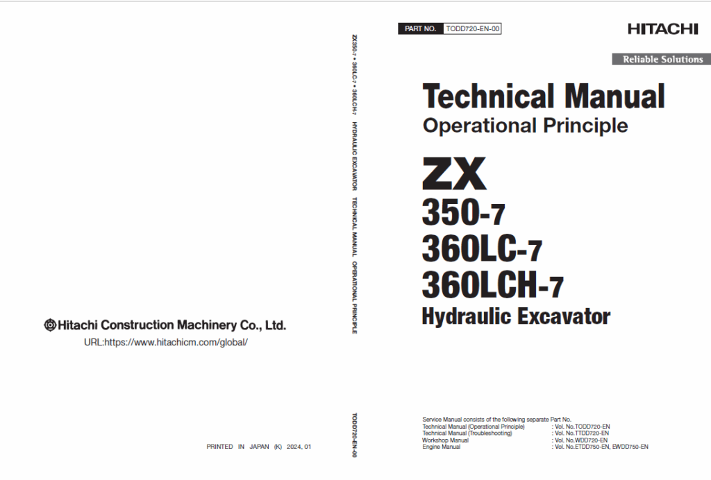 ZX350-7,ZX360LC-7,ZX360LCH-7 Technical Manual (Operational Principle) (For Oceanian market)