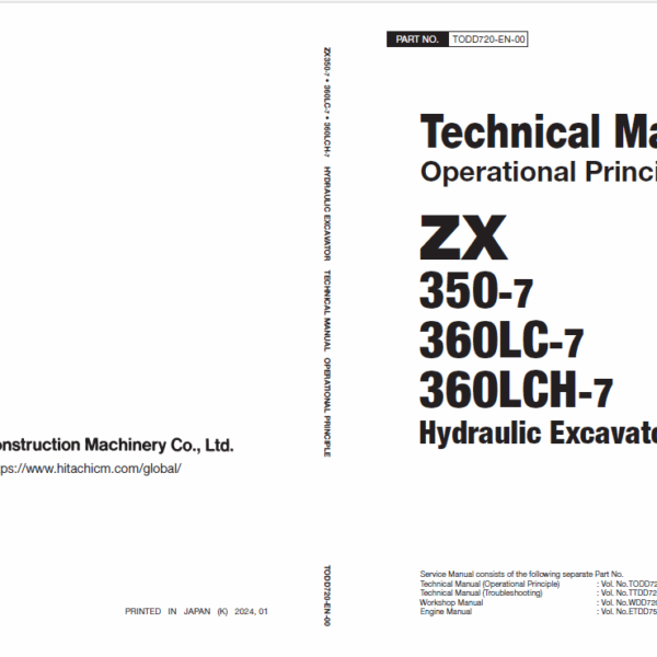 ZX350-7,ZX360LC-7,ZX360LCH-7 Technical Manual (Operational Principle) (For Oceanian market)