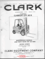 Clark Clarklift CFY40B Forklift Parts Manual (GX108A_2)