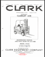 Clark Clarklift 60B Forklift Parts Manual (GX134B1)