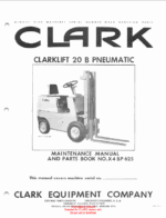 Clark Clarklift 20B Pneumatic Forklift Parts Manual (X4BP)
