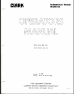 Clark C500-100, C500-120 D, C500-Y100, C500-Y150 D Forklift Operators Manual (O-299)