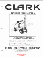 Clark Clarklift CY20B Forklift Parts Manual (X26B)