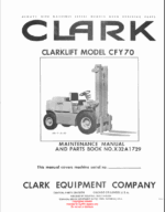 Clark Clarklift CFY70 Forklift Parts Manual (X32A1)