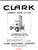Clark Clarklift CFY200 Forklift Parts Manual (X-99A)