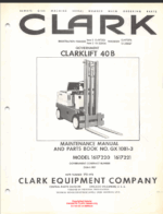 Clark Clarklift 40B Forklift Parts Manual (GX10B1-3)