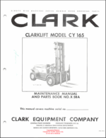 Clark Clarklift CY165 Forklift Parts Manual (X58A)