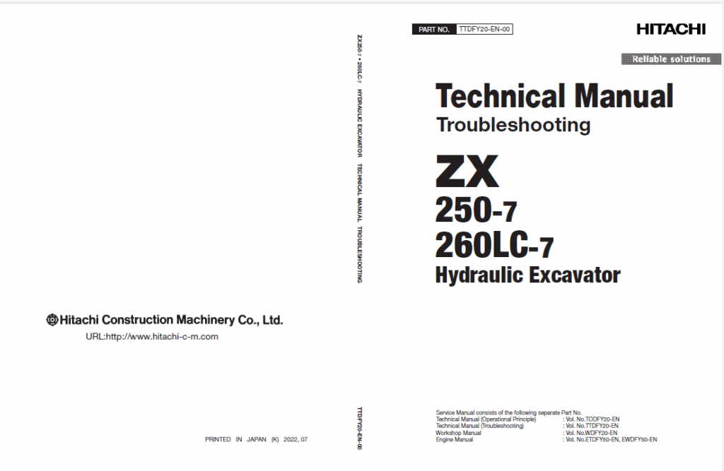 ZX250-7260LC-7 Technical Manual (Troubleshooting) (For Oceanian market)