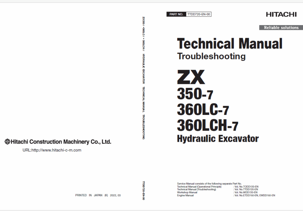 ZX350-7,ZX360LC-7,ZX360LCH-7 Technical Manual (Troubleshooting) (For Oceanian market)